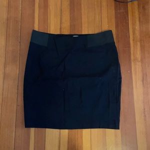 Black form-fitting office skirt